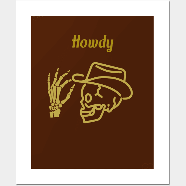 Howdy skull Wall Art by keenC